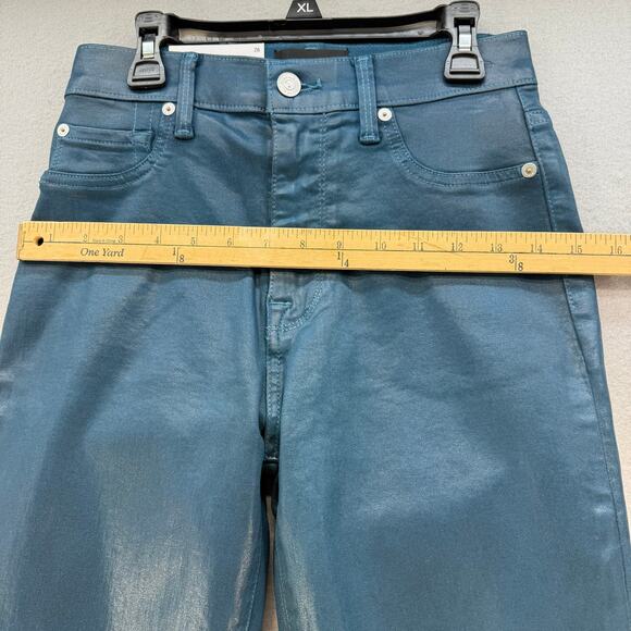 7 for All Mankind Jeans Women's 26 (2)Teal Blue High Waist Ankle Skinny NWT - Picture 13 of 16